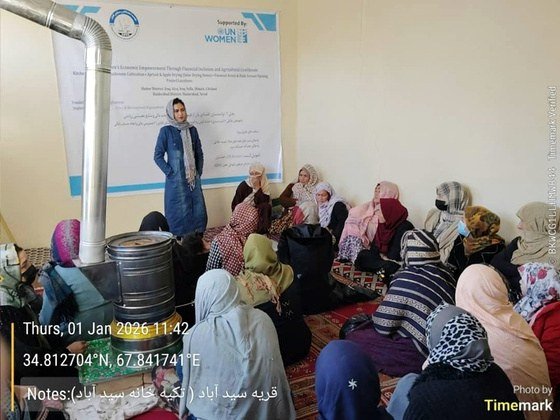 Women taking part in a training session documented in ADVO’s supplied profile